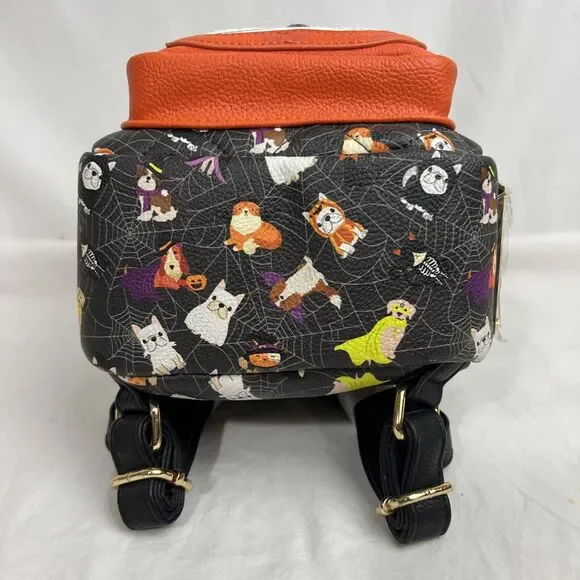 Betsy Johnson Halloween Pumpkin Mini Backpack French Bulldog New HTF Boston Dogs - Picture 7 of 8